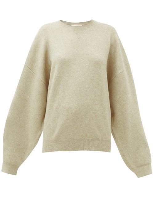 Matchesfashion.com Roksanda - Karuo Dropped-sleeve Sweatshirt - Womens - Beige