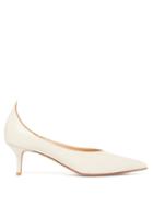 Matchesfashion.com Francesco Russo - Pointed Leather Pumps - Womens - Ivory