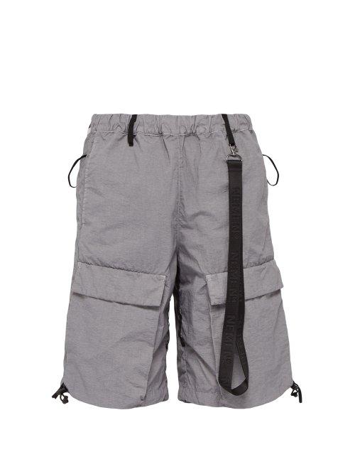 Matchesfashion.com Nemen - Scramble Nylon Shorts - Mens - Light Grey