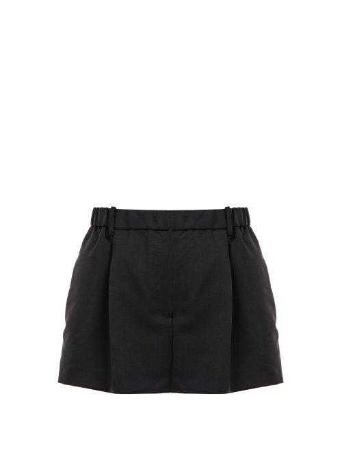 Matchesfashion.com No. 21 - Crystal Embellished Tailored Mohair Blend Shorts - Womens - Black