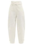 Matchesfashion.com Stella Mccartney - Daisy Curved-leg Twill Trousers - Womens - Cream