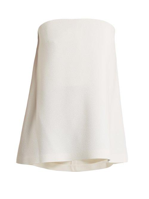 Matchesfashion.com Raey - Trapeze Crepe Bandeau Top - Womens - Ivory