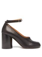 Ladies Shoes Maison Margiela - Tabi Split-toe Column-heel Leather Pumps - Womens - Black