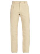 A.p.c. Florian Cotton And Linen-blend Chino Trousers