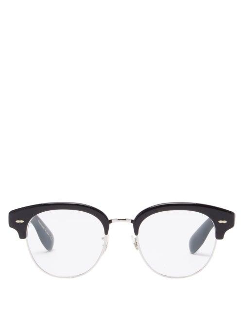 Oliver Peoples - D-frame Acetate And Metal Glasses - Mens - Black