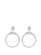 Matchesfashion.com Miu Miu - Crystal Embellished Hoop Clip On Earrings - Womens - Crystal