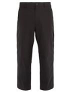 Alexander Mcqueen Mid-rise Wide-leg Cotton Chino Trousers