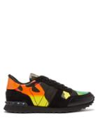 Matchesfashion.com Valentino Garavani - Rockrunner Suede And Leather Trainers - Mens - Multi