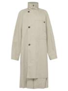 Matchesfashion.com Lemaire - Double Breasted Cotton Trench Coat - Mens - Grey