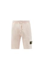 Matchesfashion.com Stone Island - Logo-patch Garment-dyed Cotton-jersey Shorts - Mens - Pink