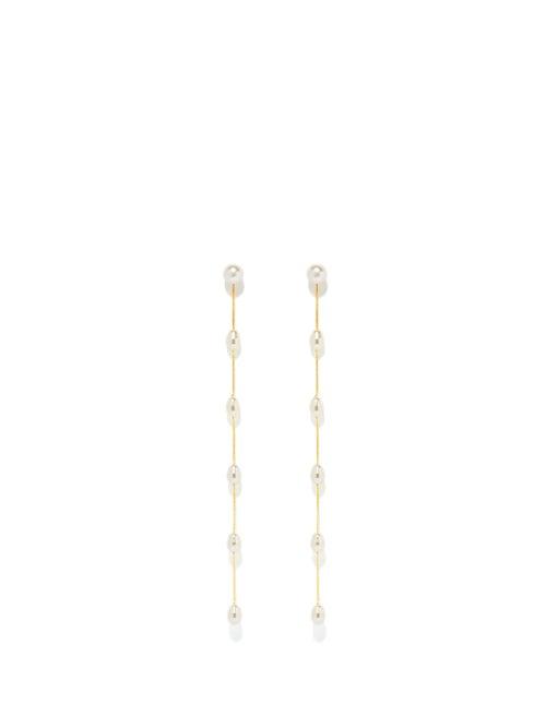 Matchesfashion.com Sophie Buhai - Pearl-drop 18kt Gold-vermeil Chain Earrings - Womens - Pearl