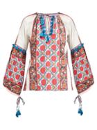 Matchesfashion.com D'ascoli - Samarkand Floral Print Cotton Blouse - Womens - Red Multi