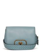 Matchesfashion.com Bottega Veneta - Bv Luna Leather Cross Body Bag - Womens - Light Blue