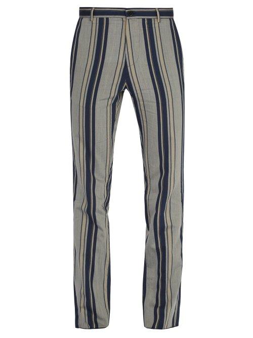Matchesfashion.com Arj - The Nico Striped Trousers - Mens - Beige Multi