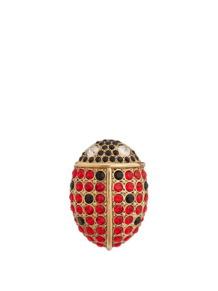 Sonia Rykiel Ladybird Crystal-embellished Pin Brooch