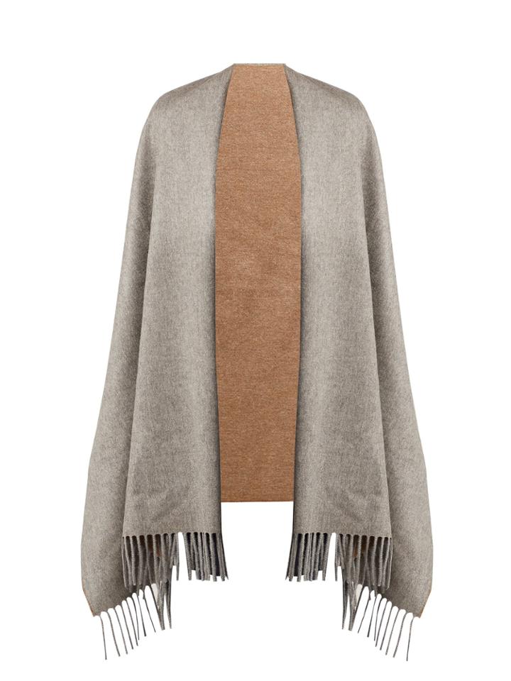 Max Mara Fringed Two-tone Shawl