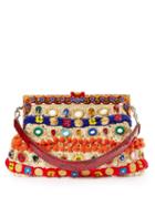 Dolce & Gabbana Vanda Embellished Raffia Clutch