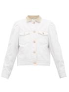 Matchesfashion.com Isabel Marant Toile - Nolinea Faux Shearling Denim Jacket - Womens - White