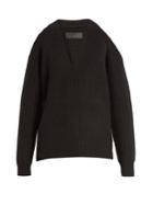 Nili Lotan Celeste Cut-out Shoulder Cashmere Sweater