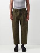 South2 West8 - Belted Cotton-blend Grosgrain Trousers - Mens - Green