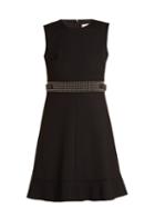 Matchesfashion.com Redvalentino - Stud Embellished Sleeveless Cady Dress - Womens - Black