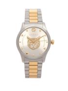 Matchesfashion.com Gucci - G Timeless Tiger Face Watch - Mens - Silver Gold