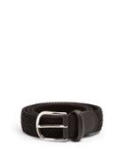 Matchesfashion.com Anderson's - Woven Solid Belt - Mens - Black