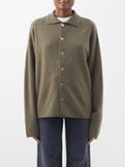 Extreme Cashmere - No.237 Jim Stretch-cashmere Cardigan - Womens - Dark Khaki