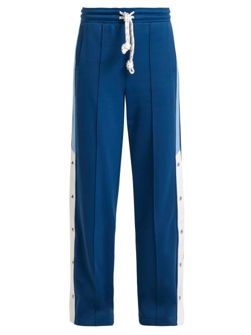 Matchesfashion.com Burberry - Sungi Wide Leg Trousers - Womens - Light Blue
