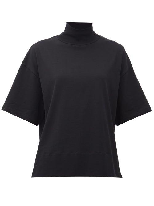 Matchesfashion.com Acne Studios - Mirka High-neck Jersey T-shirt - Womens - Black