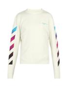 Off-white Diagonal Gradient Print Cotton-jersey Sweatshirt