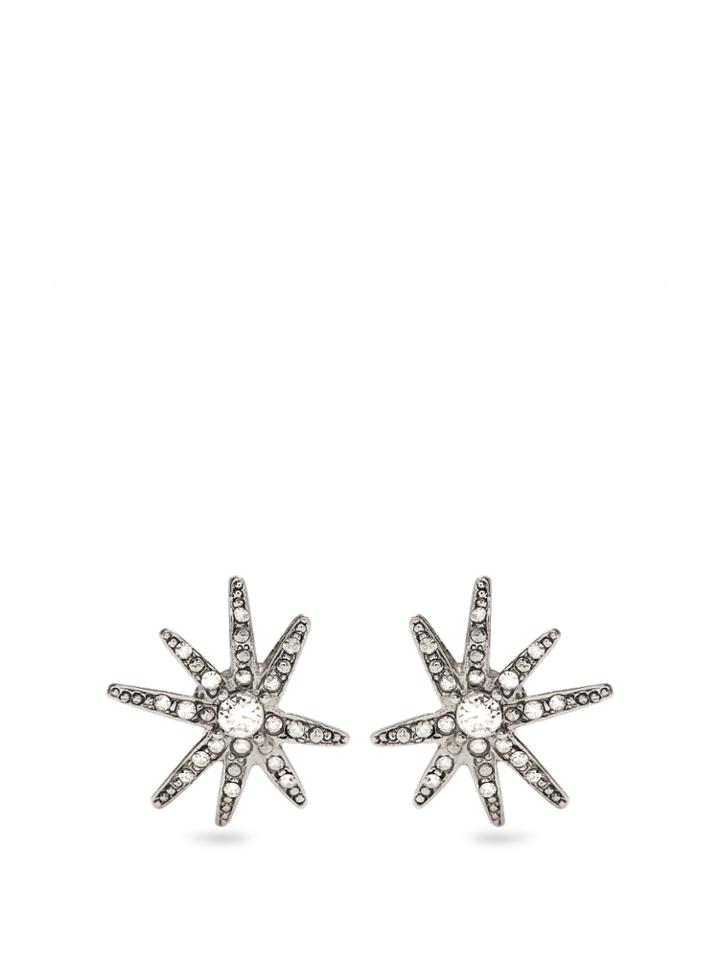 Oscar De La Renta Fireworks Crystal-embellished Clip-on Earrings