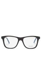 Mens Eyewear Saint Laurent - Square Acetate Glasses - Mens - Black