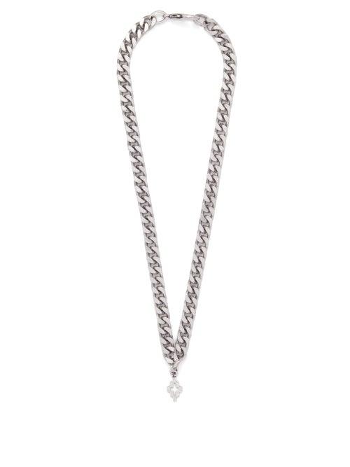 Matchesfashion.com Marcelo Burlon - Cross Necklace - Mens - Silver