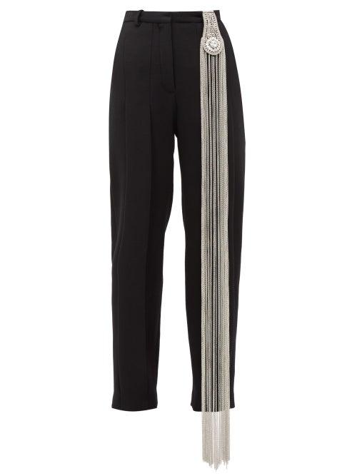 Matchesfashion.com Christopher Kane - Crystal Tailored Trousers - Womens - Black