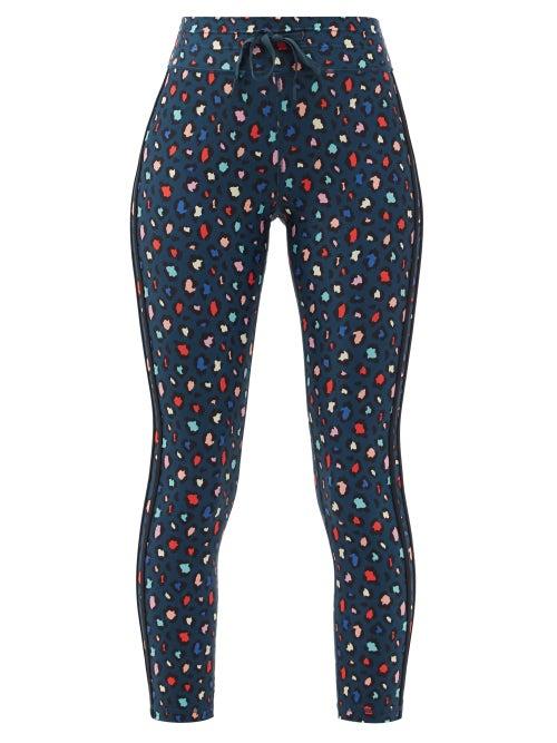 Ladies Activewear The Upside - Leo Cropped Jewel Leo-print Leggings - Womens - Leopard