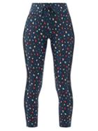 Ladies Activewear The Upside - Leo Cropped Jewel Leo-print Leggings - Womens - Leopard