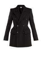Matchesfashion.com Balenciaga - Hourglass Double Breasted Wool Blazer - Womens - Black