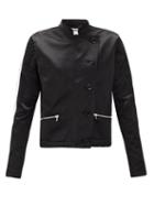 Matchesfashion.com Bolt X Edie - Scramble Side-stripe Upcycled Cotton-satin Jacket - Womens - Black