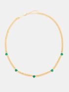 Missoma - Jelly Heart Quartz & 18kt Gold-plated Necklace - Womens - Green Gold