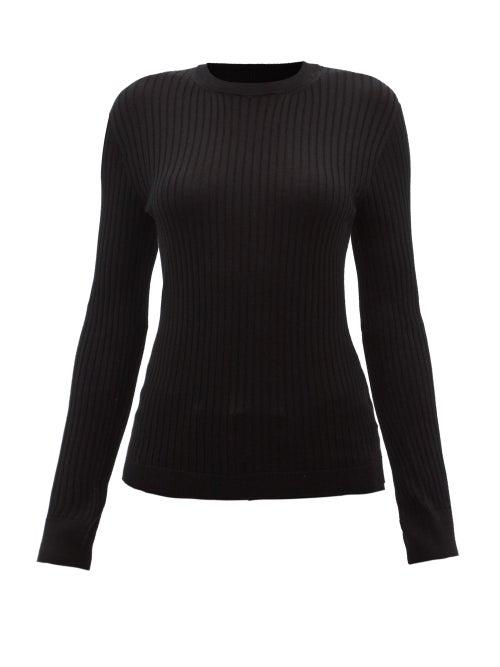 Officine Gnrale - Nico Virgin Wool-blend Crew-neck Sweater - Womens - Black