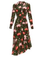 Erdem Rhea Carnation-print Silk-crepe Shirtdress