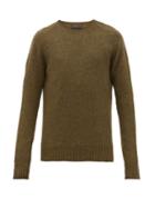 Matchesfashion.com Prada - Ribbed Trim Virgin Wool Sweater - Mens - Green