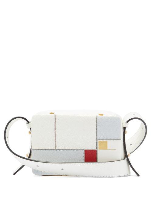Matchesfashion.com Lutz Morris - X Kpm Maya Grained Leather Cross Body Bag - Womens - White Multi