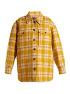 Matchesfashion.com Isabel Marant - Harvey Checked Jacket - Womens - Yellow Multi