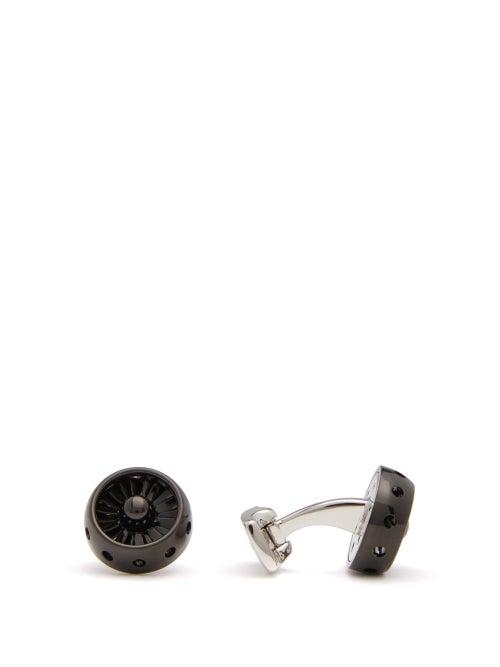 Matchesfashion.com Deakin & Francis - Jet Turbine Engine Aluminium Cufflinks - Mens - Black