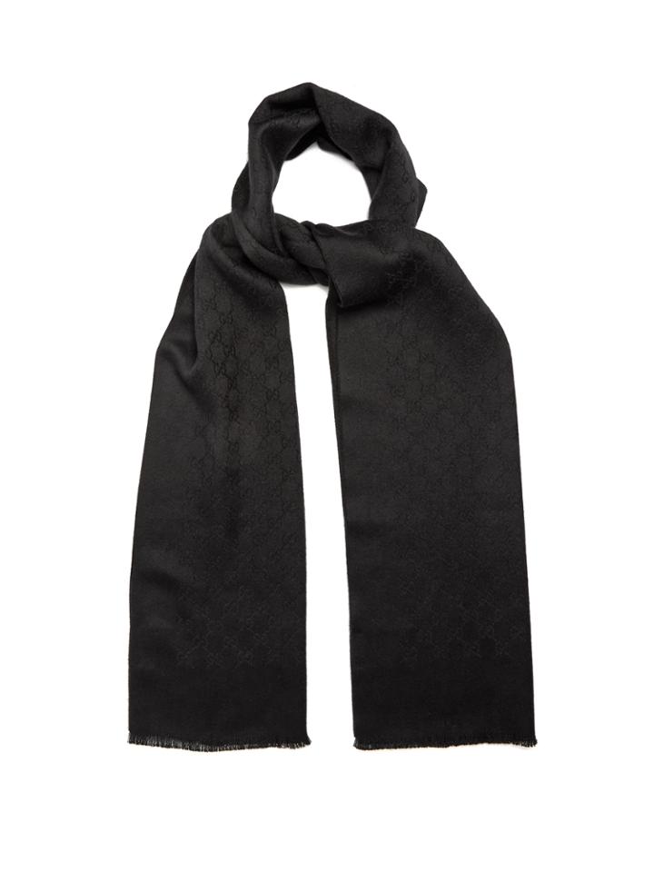 Gucci Gg-jacquard Cashmere Scarf