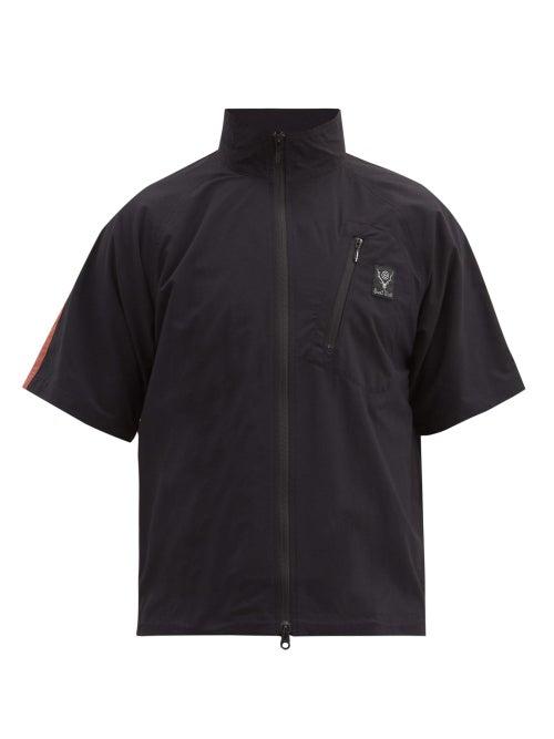 Matchesfashion.com South2 West8 - Side Line Zipped-shell Shirt - Mens - Black
