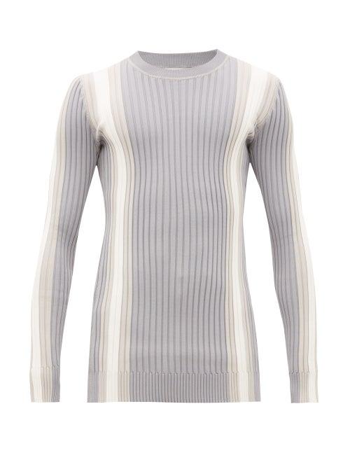 Matchesfashion.com Eytys - Incubus Striped Ribbed Sweater - Mens - Grey White