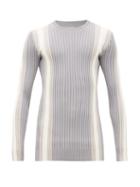 Matchesfashion.com Eytys - Incubus Striped Ribbed Sweater - Mens - Grey White